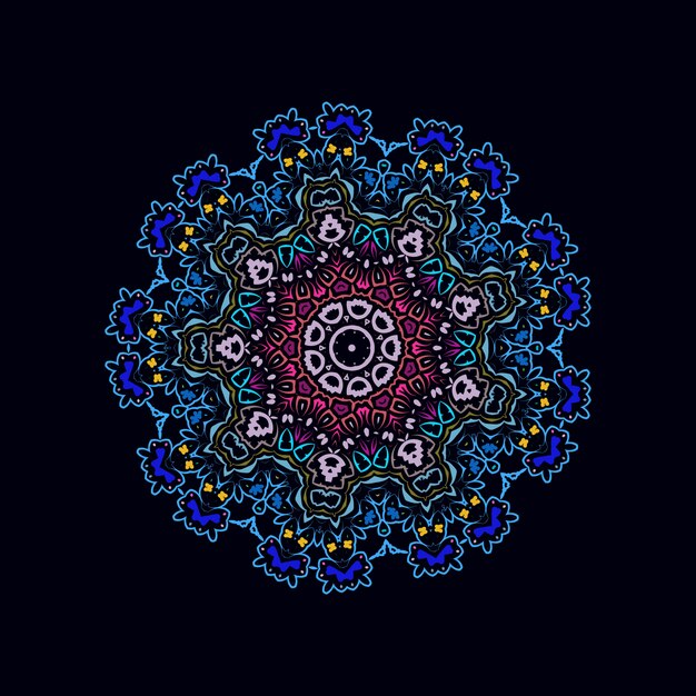 Oeuvre colorée de Mandala