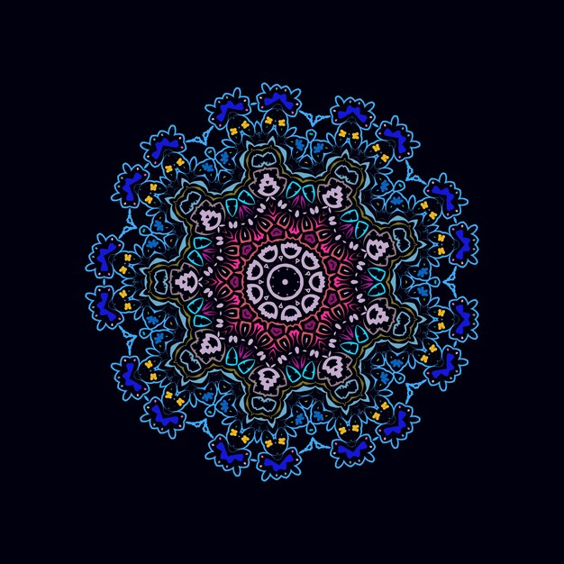 Oeuvre colorée de Mandala