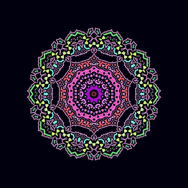 Oeuvre colorée de Mandala