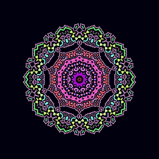 Oeuvre Colorée De Mandala