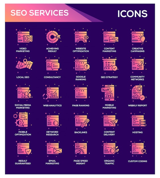 Office Seo Icon Set