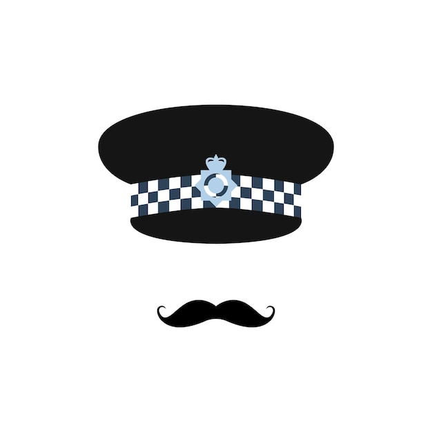 Officier De Police De Londres Sur Fond Blanc