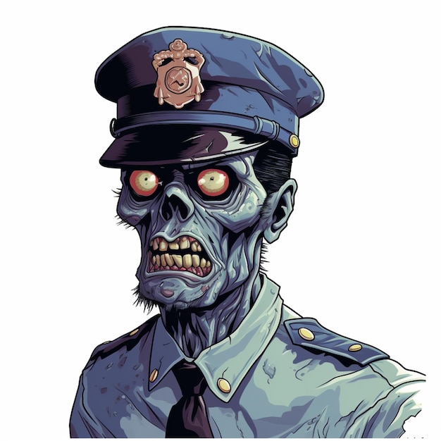 Officier de police zombie