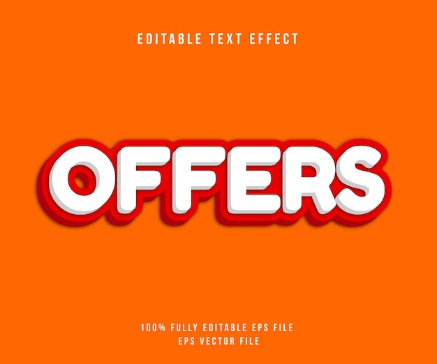 Offre un effet de texte modifiable