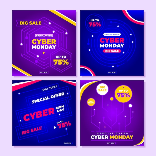 Offre Spéciale Cyber Monday Remise Pour Une Publication Ou Une Histoire Instagram