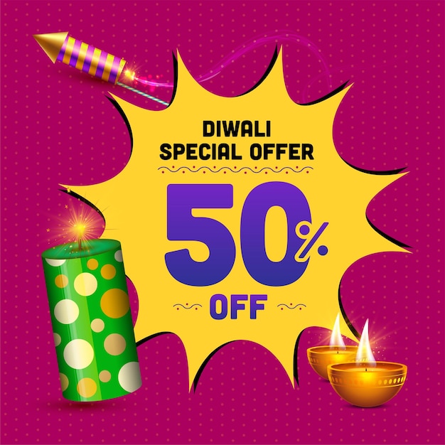 Offre Spéciale Diwali Entourée D'éléments Diwali