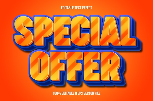 Offre spéciale Effet de texte modifiable Style de gradient en relief 3D