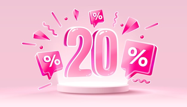 Offre spéciale de vente Mega Happy 20 hors bannière de vente Promotion du panneau d'affichage