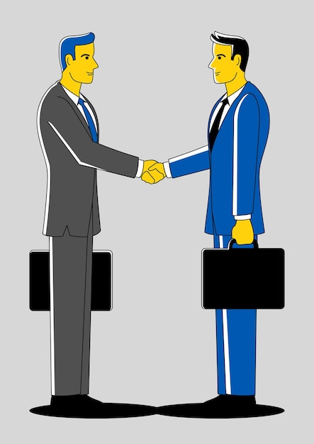 Offres d'homme d'affaires de dessin au trait
