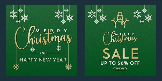 Offres Promotionnelles De Réduction De Noël Bannière Saisonnière De Vacances Design De Bannière De Noël Moderne Affiche De Médias Sociaux De Vacances D'hiver Joyeux Noël Et Bonne Année Promotion Commerciale