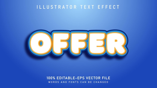 Vecteur offrir un effet de texte modifiable style de texte 3d vecteur premium