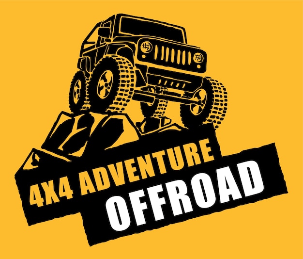 Vecteur offroad adventure logo