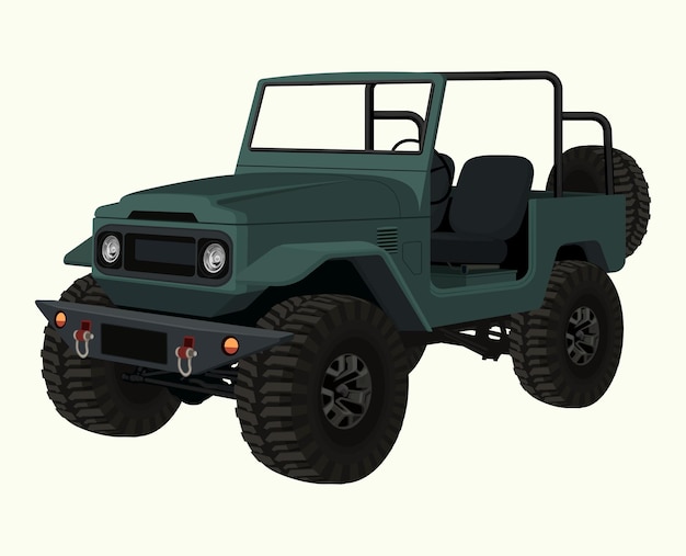 Vecteur offroad voiture 4x4 véhicule automobile vector illustration