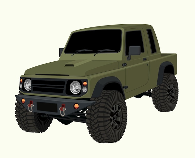 Vecteur offroad voiture 4x4 véhicule automobile vector illustration