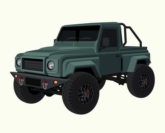 Vecteur offroad voiture 4x4 véhicule automobile vector illustration