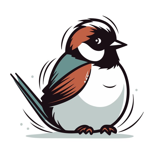 Vecteur oiseau de bullfinch isolé sur un fond blanc illustration vectorielle