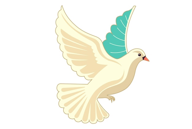 Oiseau colombe blanche symbole de paix