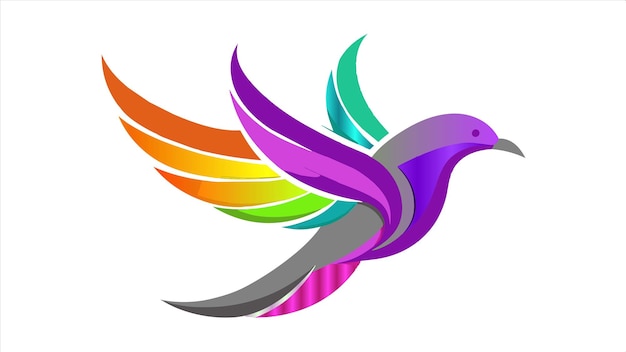 un oiseau coloré avec une queue de couleur arc-en-ciel