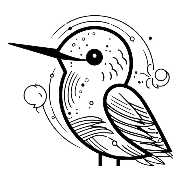 Vecteur oiseau mignon sur un fond blanc illustration vectorielle pour votre conception