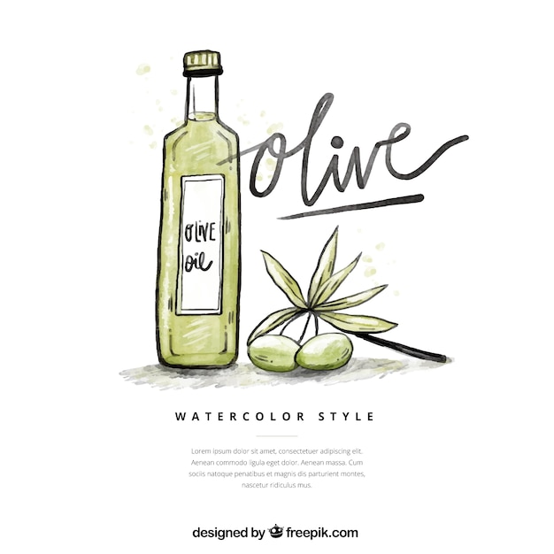 Olive Sketch Huile De Fond