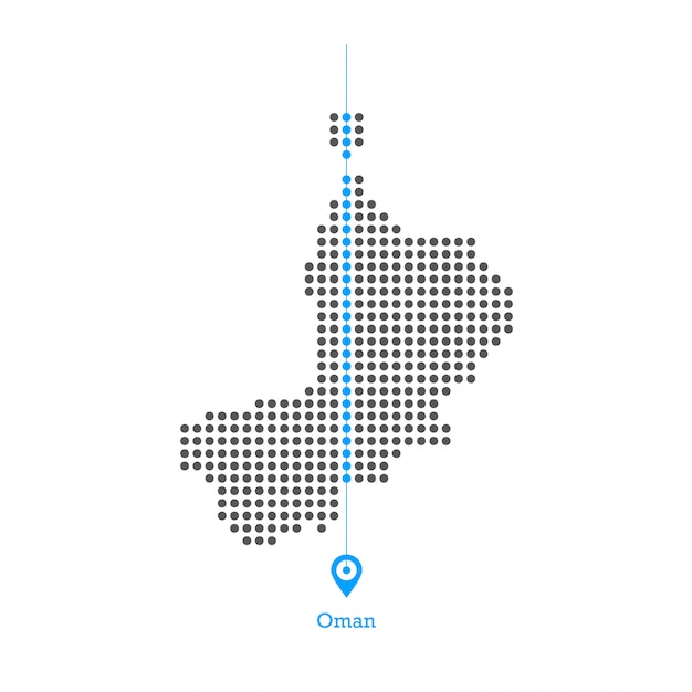 Vecteur oman a pointé le vecteur de conception de carte