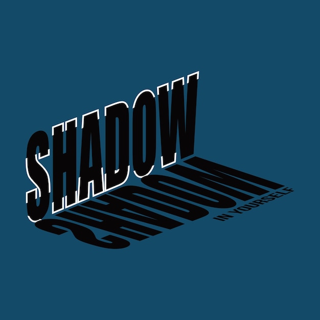 ombre conception typographie illustration vectorielle