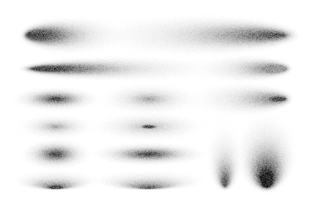 Les ombres pointillées sont constituées d'éléments de conception pointillés s'estompant gradient pointillés dessin de pointillage ombrage en utilisant