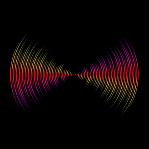 Onde sonore multicolore du fond de l'égaliseur