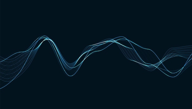 Onde sonore de particules dynamiques qui coule Fond d'onde sonore