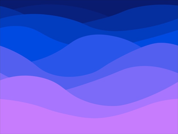 Des ondes abstraites dans des nuances de bleu et de violet