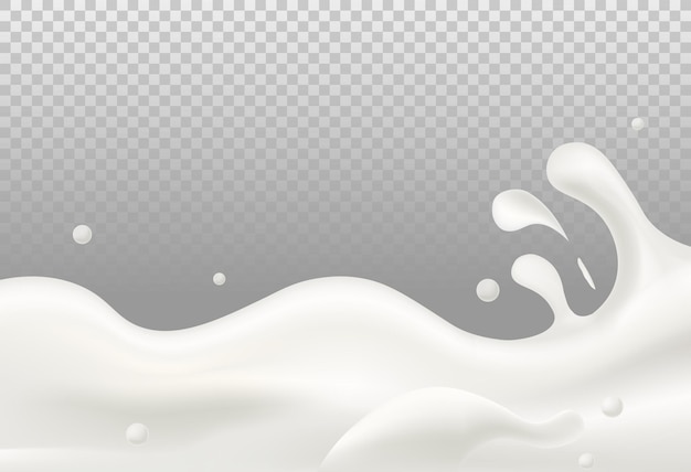 Des ondes de lait réalistes, des coulées de liquide, des gouttes de lait, des textures de produits laitiers pour les épiceries.