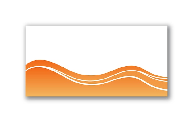Des ondes orange modernes abstraites sur un simple fond blanc