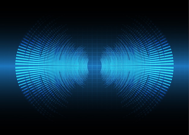 Ondes sonores oscillant de la lumière bleue foncée