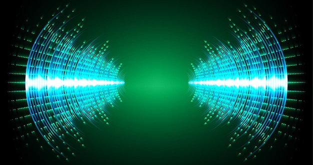 Ondes sonores oscillant lumière sombre