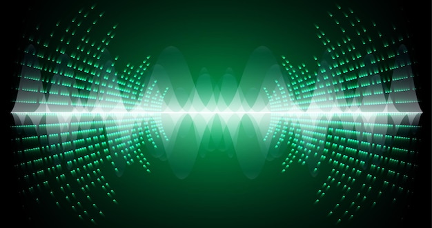 Ondes sonores oscillant lumière sombre