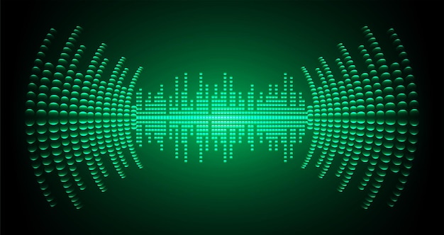 Ondes sonores oscillant lumière sombre