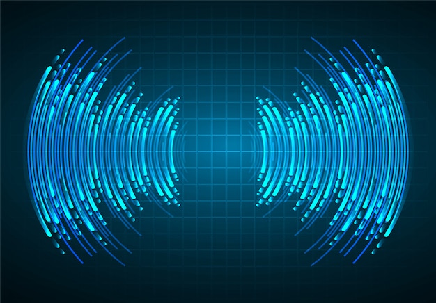 Ondes Sonores Oscillantes Lumière Bleu Foncé