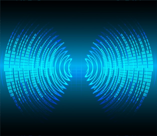 Ondes Sonores Oscillantes Lumière Bleu Foncé