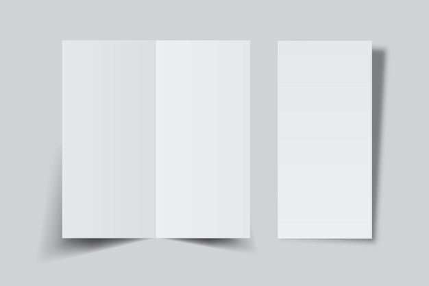 Open Leaflet bi fold mockup template papier blanc cartes de remerciement notes note papier carte de vœux invitation de mariage carte postale brochure ou tout autre travail créatif pour la présentation de votre conception