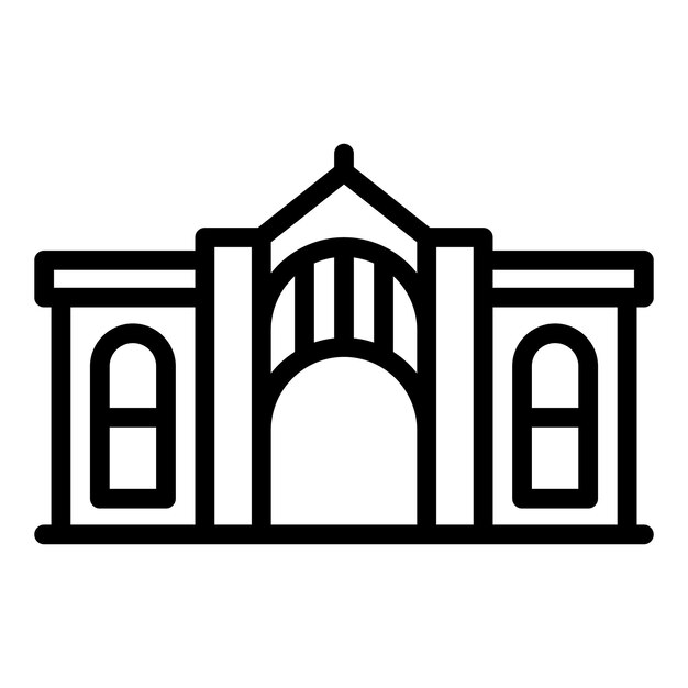 Opéra, icône, contour, vecteur, horizon ville, monde célèbre