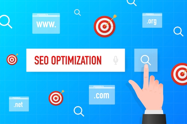 Optimisation Seo Grande Conception à Toutes Fins Concept Isométrique De Conception Web