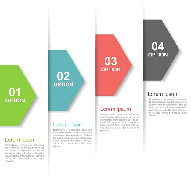 Vecteur options d'augmentation de l'infographie.