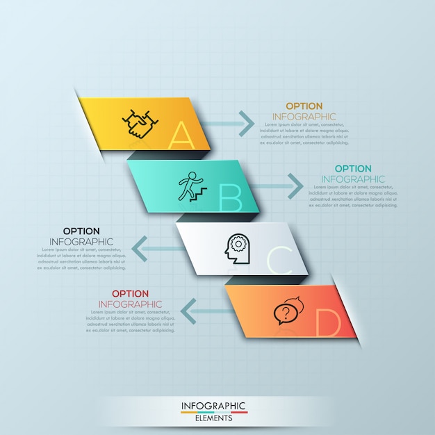 Options D'infographie En Spirale Modernes