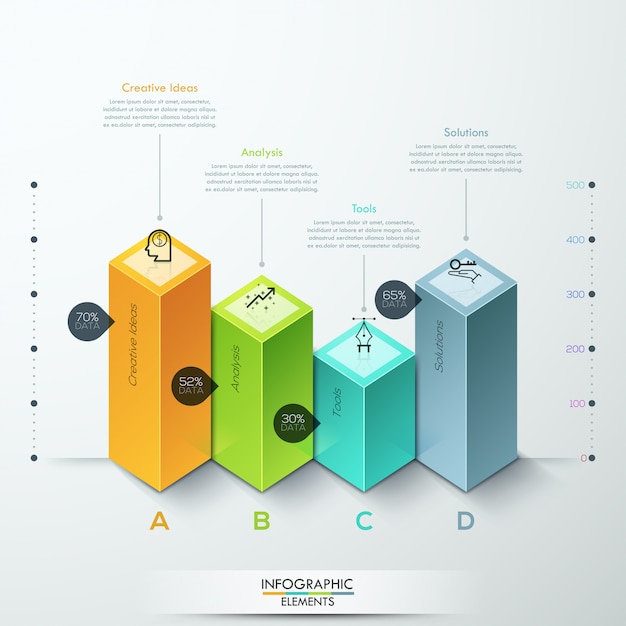 Options De Modèle Abstrait Diagramme 3d Infographique