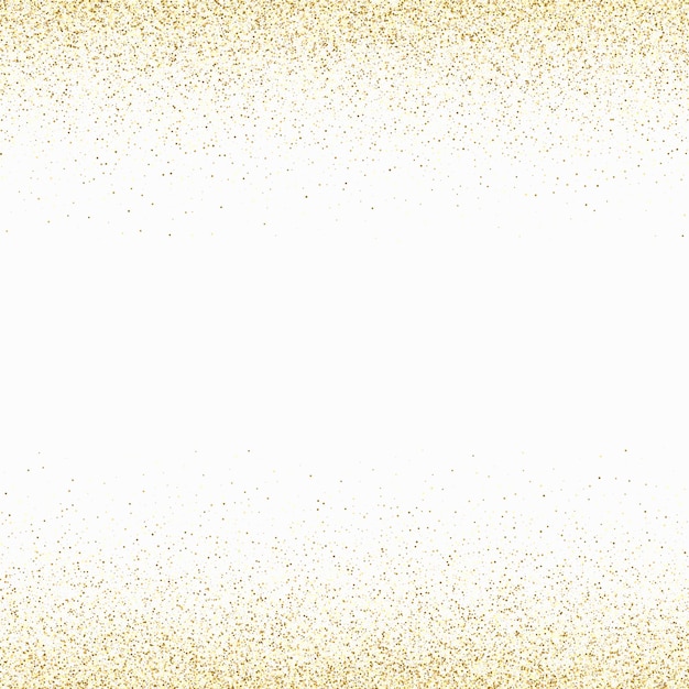 Or De Fond Scintille Sur Blanc Poussière D'or De Paillettes De Vecteur