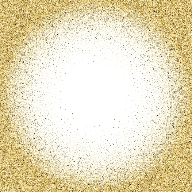 Vecteur l'or scintille sur fond blanc. fond de paillettes d'or.