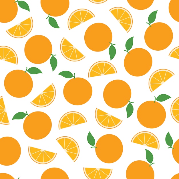 Vecteur orange fruit seamless pattern fond de vecteur design