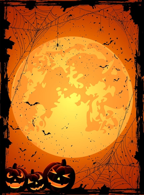 Orange Halloween fond