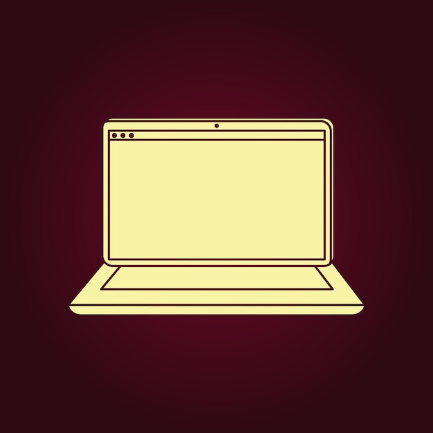Un ordinateur portable est une œuvre d'art à la mode, une illustration vectorielle abstraite ravissante, un design coloré et applicable.