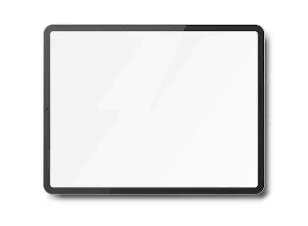 Ordinateur Tablette Pc Avec écran Blanc Isolé Sur Fond Blanc.